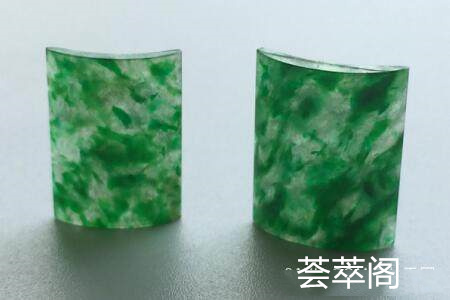 花青种翡翠戒面