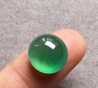 高冰种阳绿翡翠馒头蛋面裸石