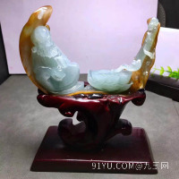【达摩】糯冰种黄翡摆件