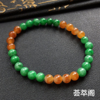 糯冰种翠色/黄翡手串