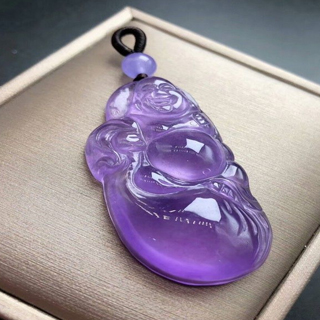 紫色翡翠布袋佛的寓意