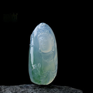 缅甸翡翠a货冰糯观音价格