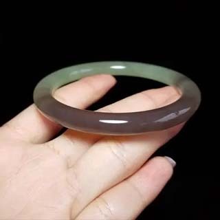 昆仑玉烟青玉灰紫色手镯价钱