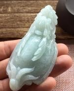 糯冰青地龙龟 手把件或者小摆件 尺寸92.6/49.6/28.7,水润 清爽 釉洁 完美，雕工精湛，结缘