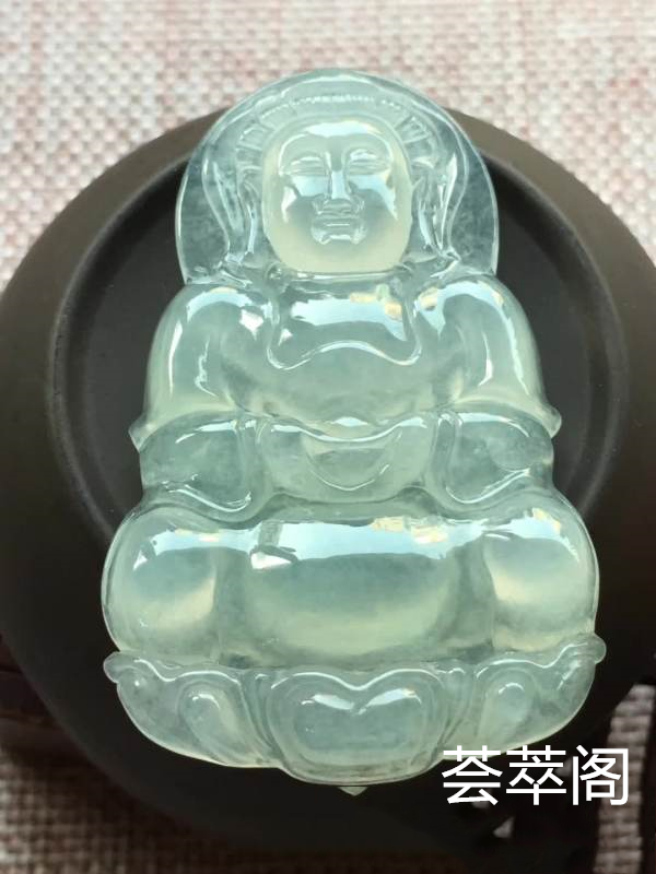 o冰晴底观音 尺寸47.8/27.5/7,冰透 釉洁 起胶 完美，结缘