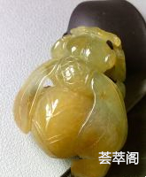 冰种黄翡蜜蜂，甜甜蜜蜜，完美水润，饱满无裂，裸石尺寸41.5/37.7/18.8