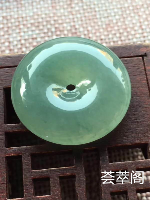 o冰晴底平安扣 尺寸27.1/6.5,冰润 釉洁 起胶 完美，特惠