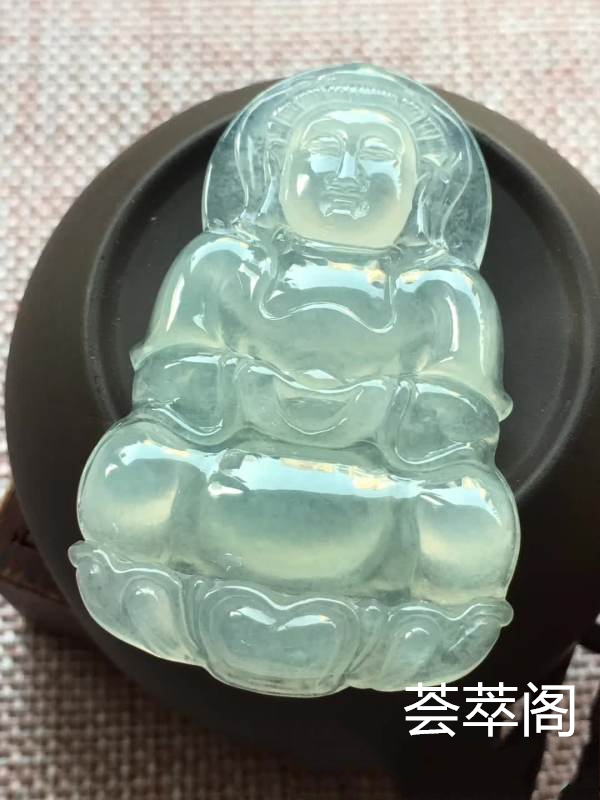 o冰晴底观音 尺寸47.8/27.5/7,冰透 釉洁 起胶 完美，结缘