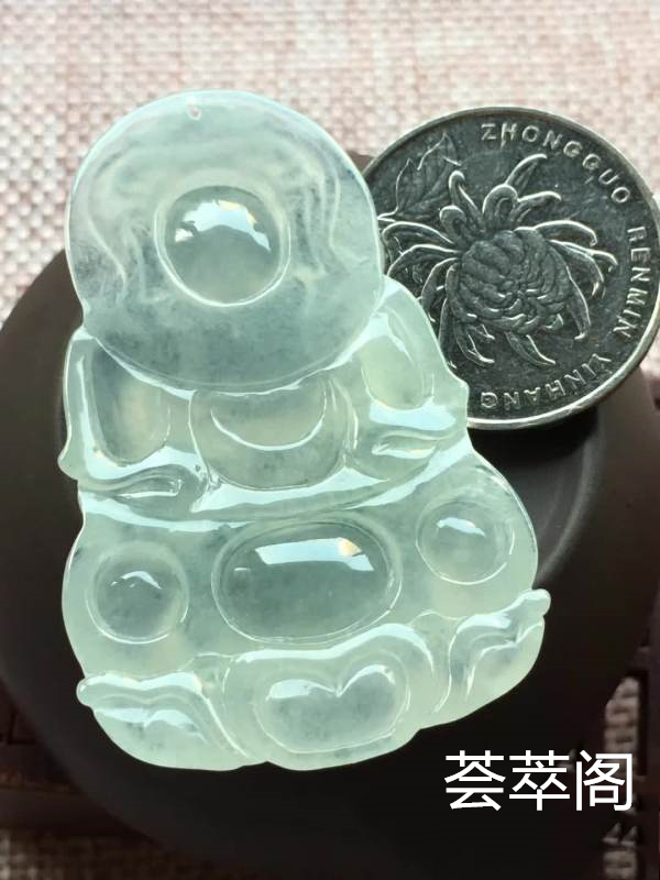 o冰晴底观音 尺寸47.8/27.5/7,冰透 釉洁 起胶 完美，结缘