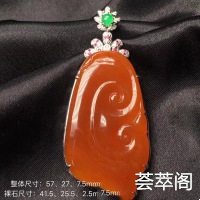  特惠杀价[色]‼冰红翡【如你心意】翡翠吊坠～18k金伴钻镶嵌，翡色浓郁、细腻冰润，宛如秋天的枫叶一般、朝气活力，古典韵味、柔美动人～[玫瑰]气质百搭款[爱心                    