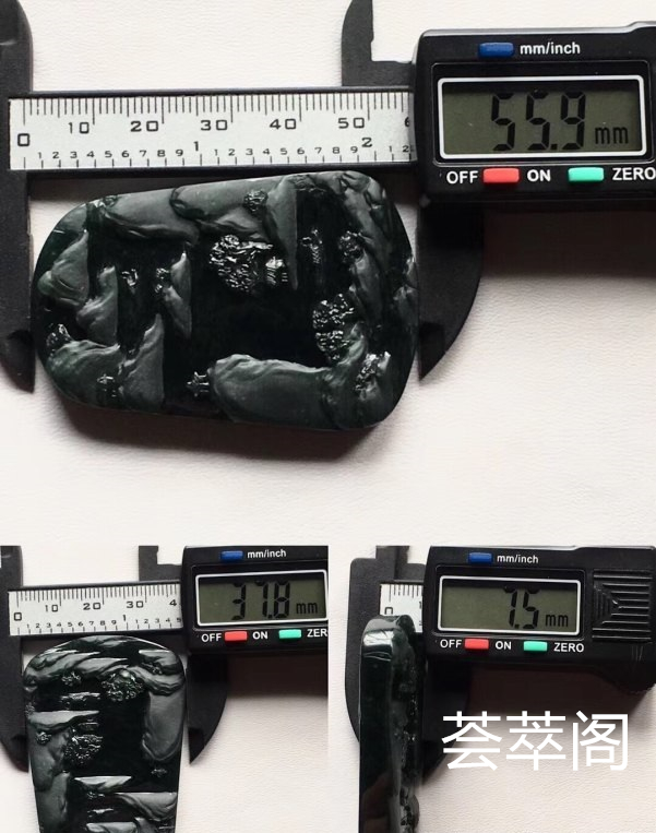 特惠：【墨翠山水牌】新货！ 老坑高冰   极品墨翠   黑度够黑   极品帝王绿底色     种老起胶    冰透无比    性价比超高  （翡翠中最神秘的墨翠，低调奢华有内涵）❗❗