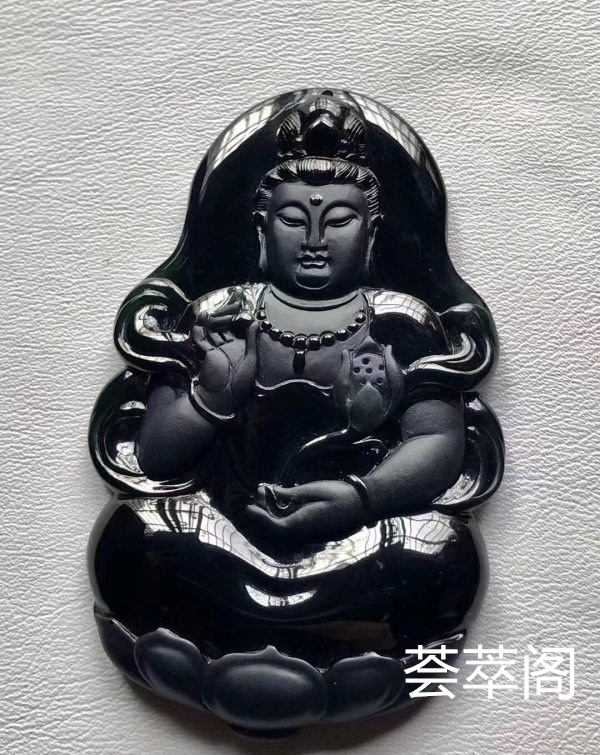 特惠：【墨翠立体观音】新货！  老坑高冰   极品墨翠   黑度极黑    极品帝王绿底色      冰透无比   种老起胶     品质极高   性价比超高 （翡翠中最神秘的墨翠，低调奢华有内涵）❗❗