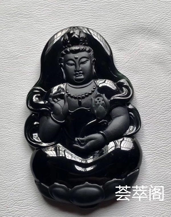 特惠：【墨翠立体观音】新货！  老坑高冰   极品墨翠   黑度极黑    极品帝王绿底色      冰透无比   种老起胶     品质极高   性价比超高 （翡翠中最神秘的墨翠，低调奢华有内涵）❗❗