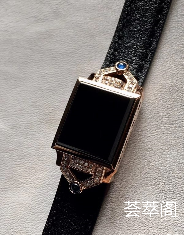 特惠：【墨翠素牌*手表】独家设计款！  18K玫瑰金重金镶嵌  老坑高冰   极品墨翠   黑度种水都是极品中上上品     裸石干净无比  冰透无比   种老起胶     品质极高   性价比超高 （翡翠中最神秘
